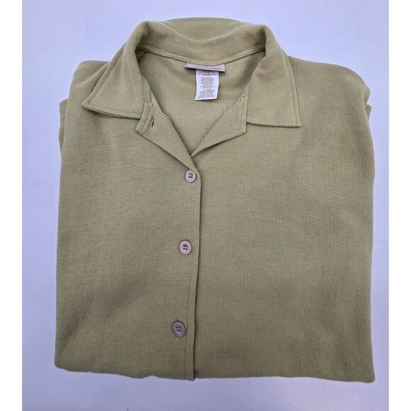 20th Street East By Morning Sun Womens XL Green Button-Up Cardigan With Floral E - Picture 5 of 6